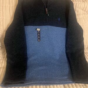 Izod Two Tone Zip Up Sweater